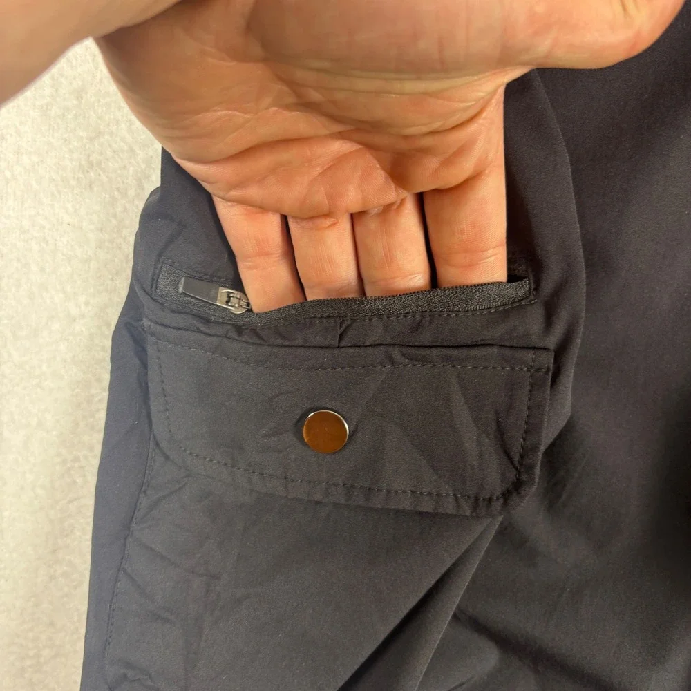 Unbranded‎ Mens Black Cargo Shorts 2XL Nylon Elastane Lightweight Utility Hiking